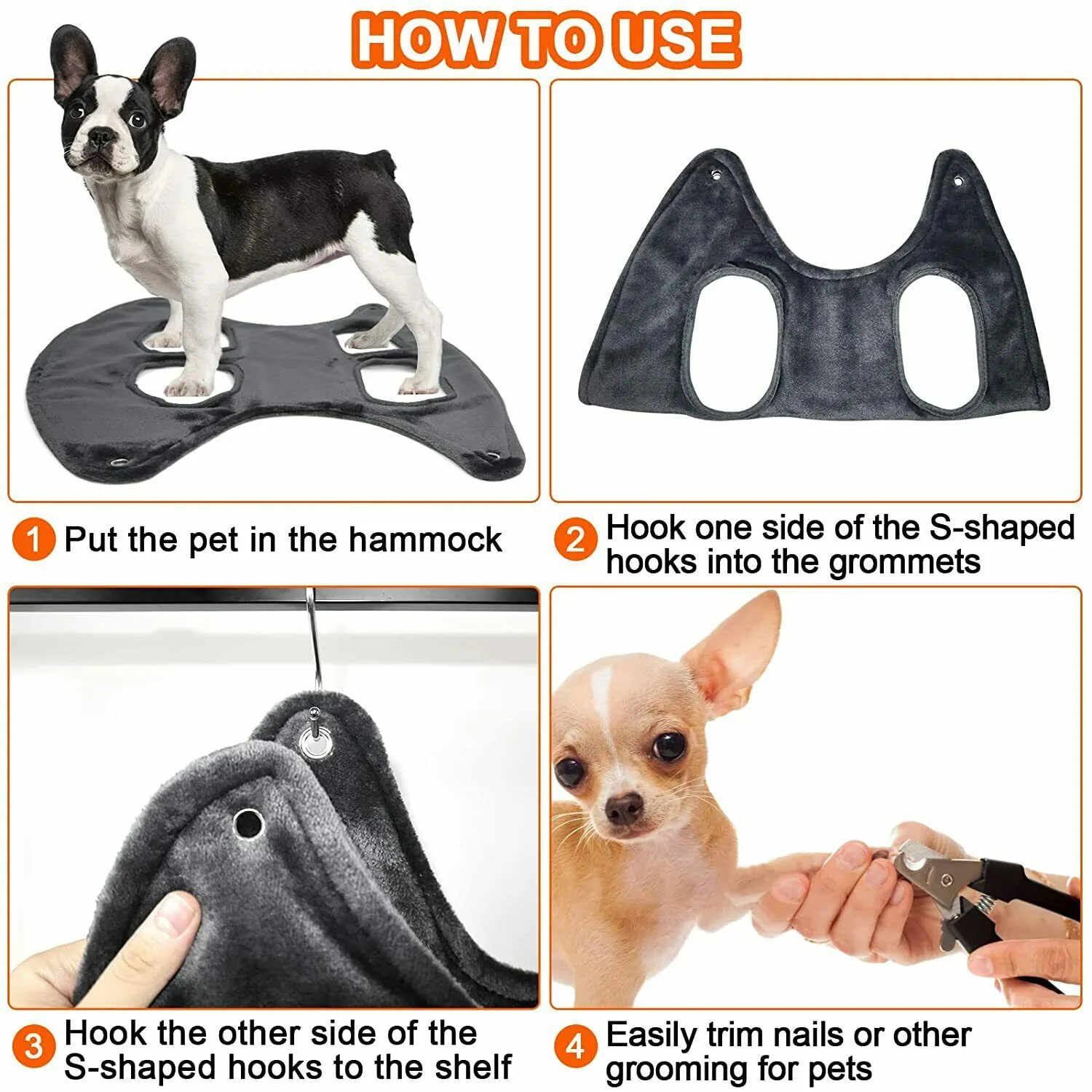 Pet Grooming Hammock- Cats And Dogs Restraint Towel