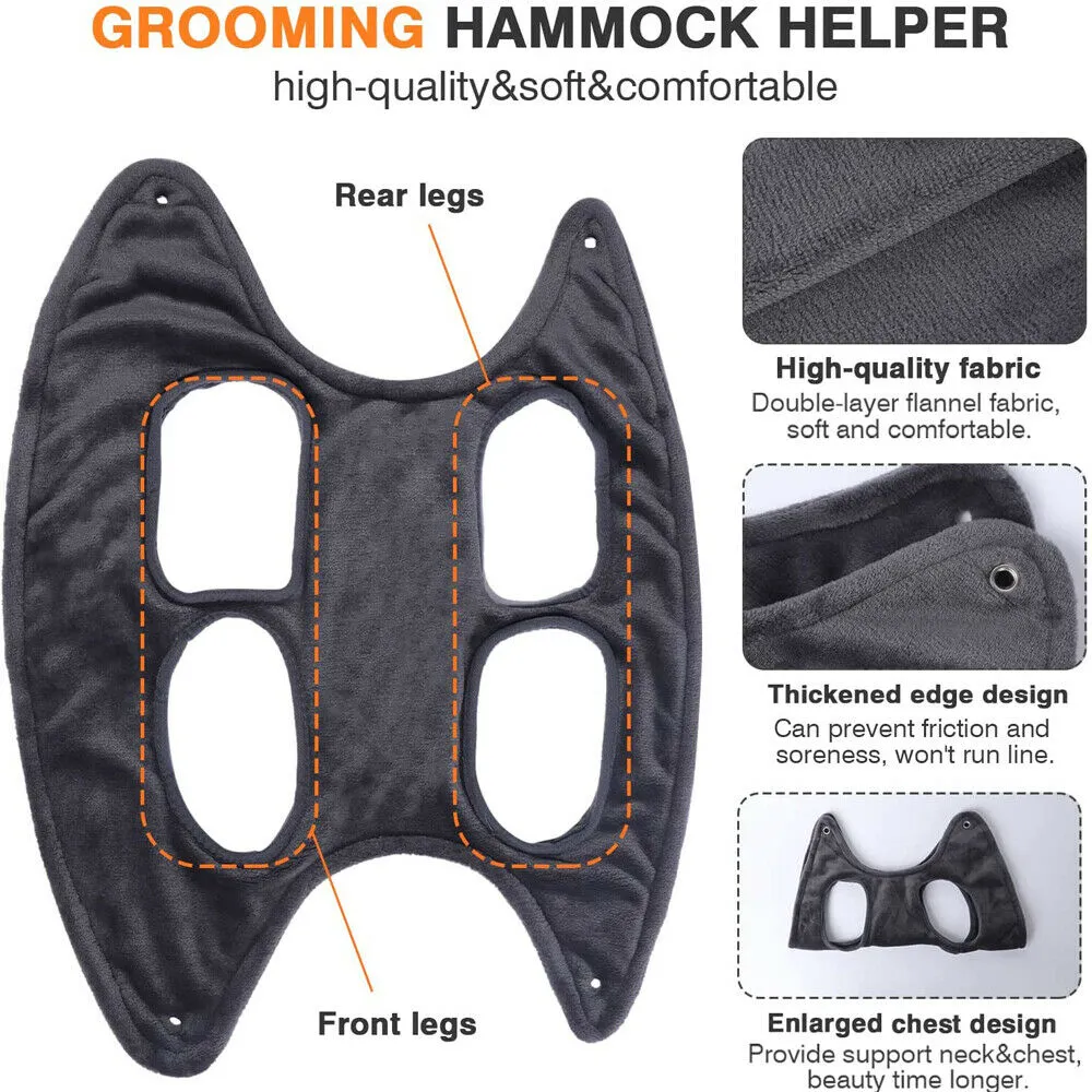 Pet Grooming Hammock- Cats And Dogs Restraint Towel