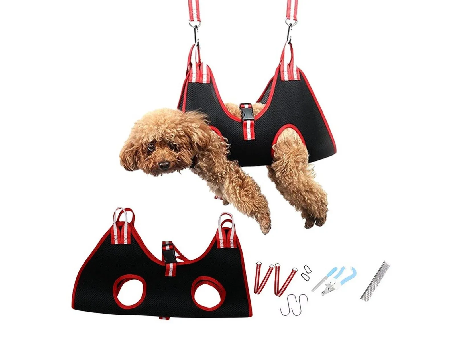 Pet Multi-device compatible Pet Set Trimming for Grooming Black Helper S Nail Grooming Hammock Harness Huge savings