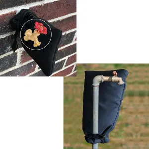 PF WaterWorks PF0694 NoFREEZE 2 Pack Outdoor Freeze Protection Cover/Sock-Hiigh Quality 3M Thinsulate Insulation-Size Small (6" x 7") Medium (8" x 20") for Ground/Wall Faucet, Black