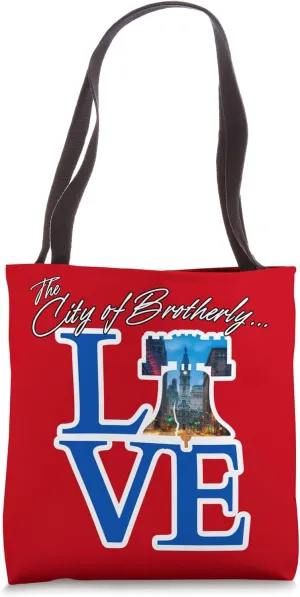 Philadelphia City of Brotherly Love Park Philly Liberty Bell Tote Bag