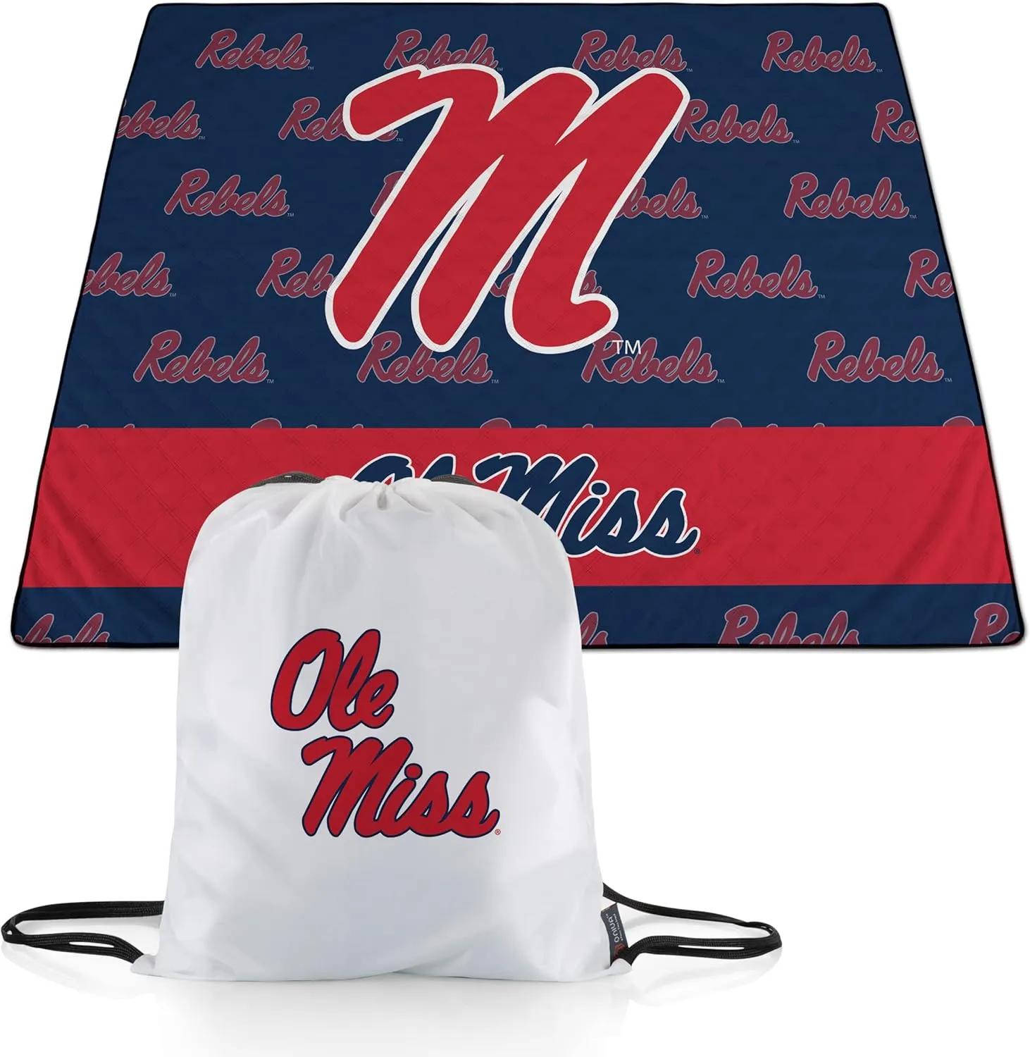 PICNIC TIME NCAA Unisex-Adult NCAA Impressa Picnic Blanket, Lightweight Beach Blanket, Machine Washable, Outdoor Blanket