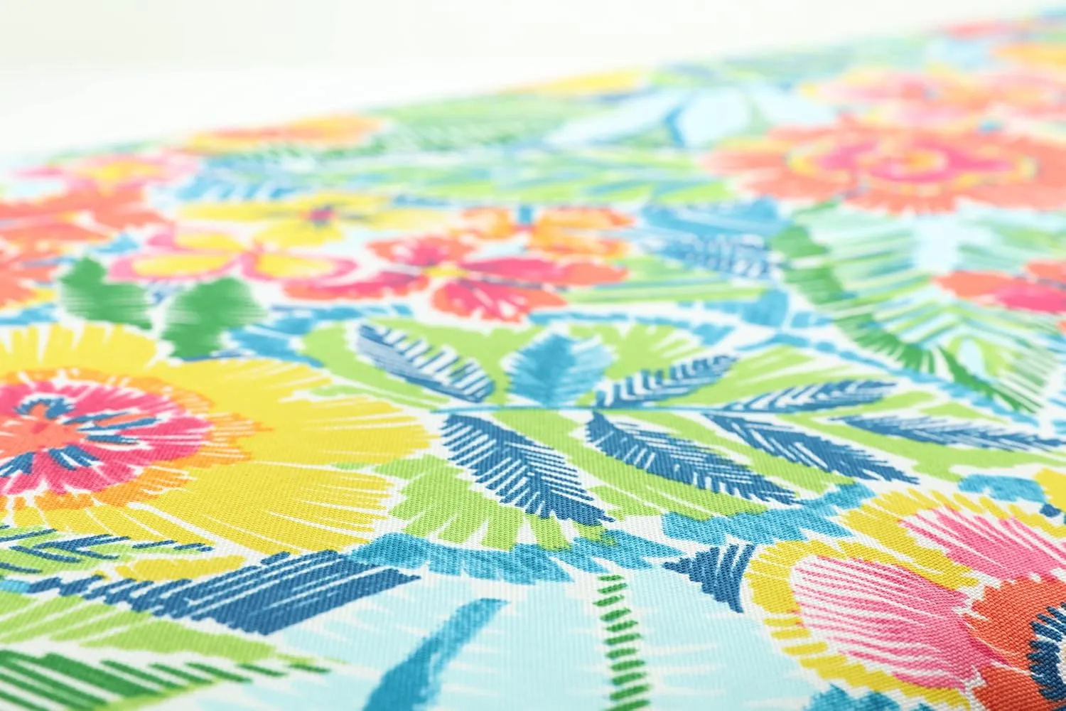 Pillow Perfect Bright Floral Indoor/Outdoor Accent Throw Pillow, Plush Fill, Weather, and Fade Resistant, Throw - 16.5" x 16.5", Multicolored Pensacola, 2 Count