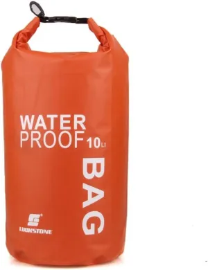 pistro Waterproof Dry Bag - Roll Top Closure Pouch for Camping Boating Kayaking Fishing Rafting Canoeing Beach Sports - Orange, 10L