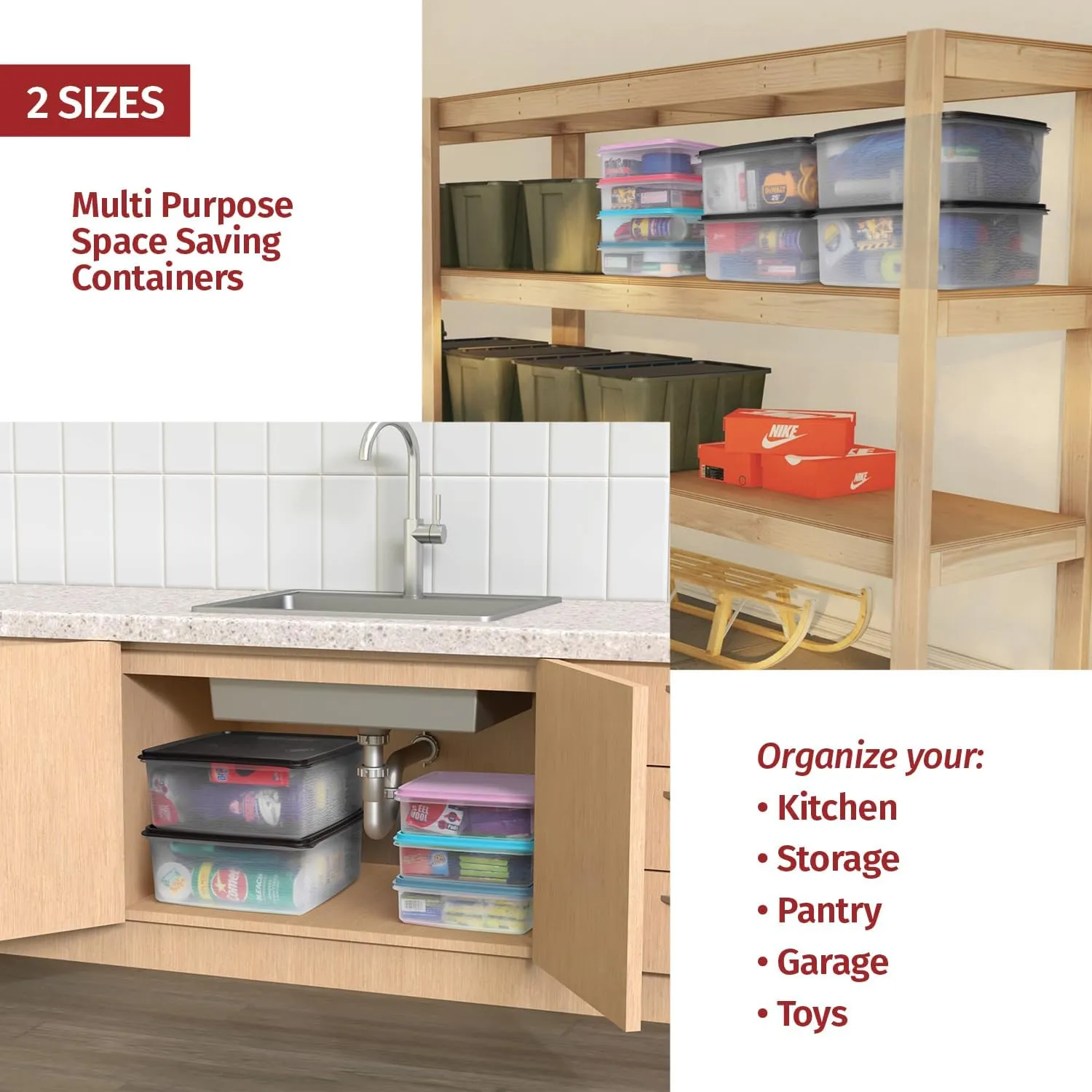 Plastic Storage Containers with Lids – 2-Pack 3L Cupcake Carrier – Leakproof Cookie Storage Containers Airtight – BPA-Free Plastic Containers with Lids for Food Storage, Meal Prep, Leftovers, Cupcakes