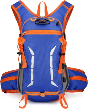 PORRASSO Hiking Backpack Waterproof Daypack 18L Rucksack Lightweight Backpack for Women Men Trekking Cycling Climbing Outdoor Sports Royal Blue