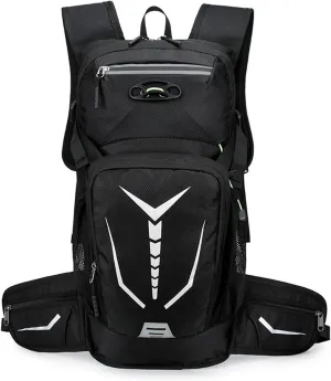 PORRASSO Hiking Backpack Waterproof Daypack 20L Rucksack Breathable Backpack for Women Men Trekking Cycling Climbing Outdoor Sports Black