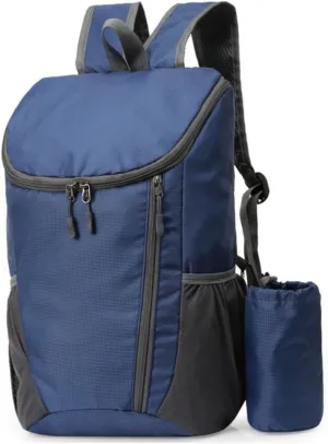 Portable Foldable Backpack Folding Mountaineering Bag, Ultralight Outdoor Cycling Rucksack, Travel Hiking Knapsack(Dark Blue)