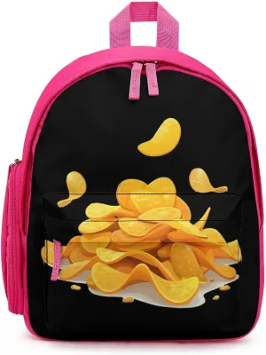 Potato Chips Funny Travel Backpack Lightweight Shoulder Bag Casual Daypack for Daily Business for Women Men