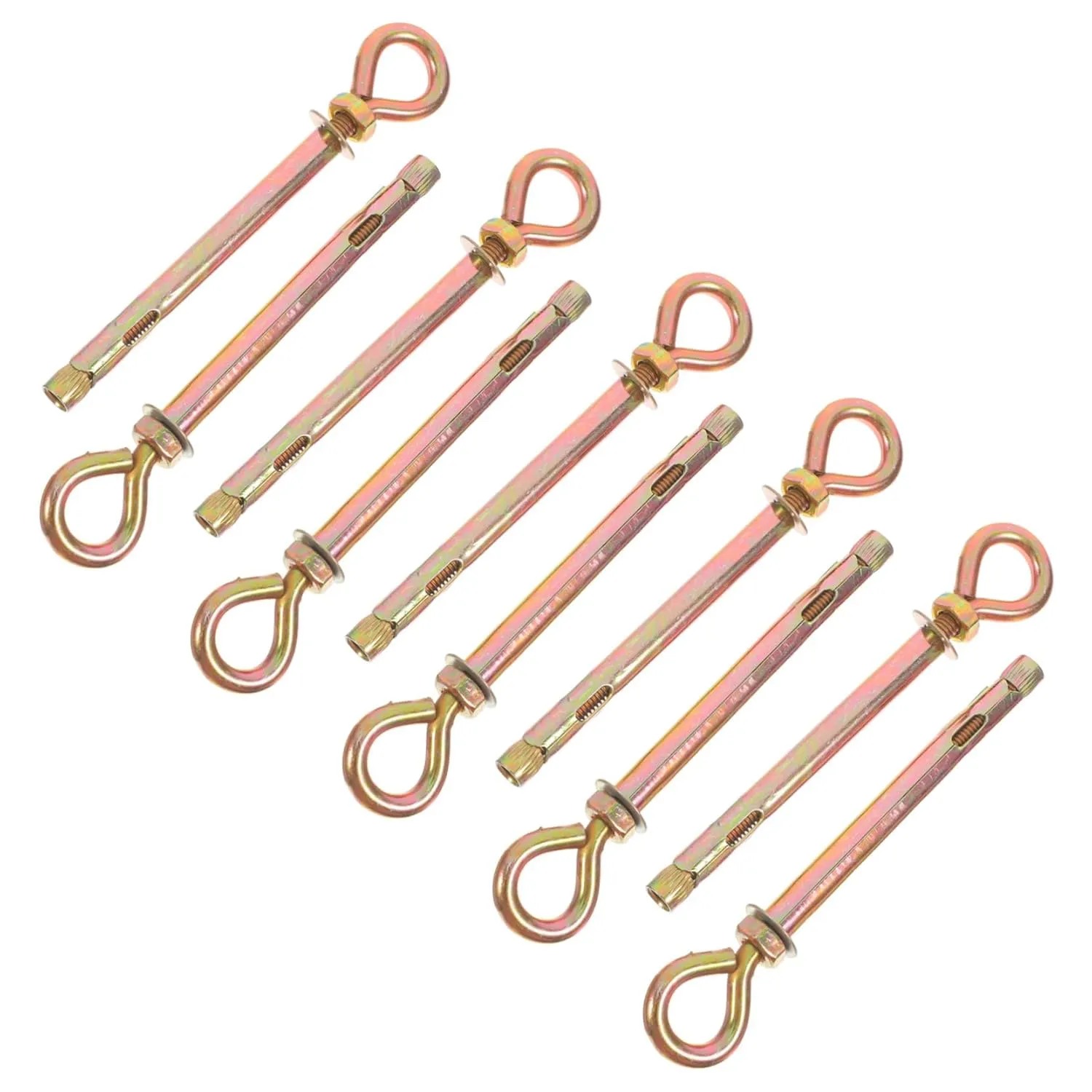PRETYZOOM 10pcs Heavy Duty Screw Galvanized Lifting Rings for Hammock Hooks Swing Hangers