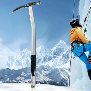 Professional Ice Climbing Axes, Lightweight Outdoor Walking Pickaxe with Aluminum Material 23.5 * 65cm Weight 441g, Climbing Equipment for Mountaineering Hiking Aerial Work