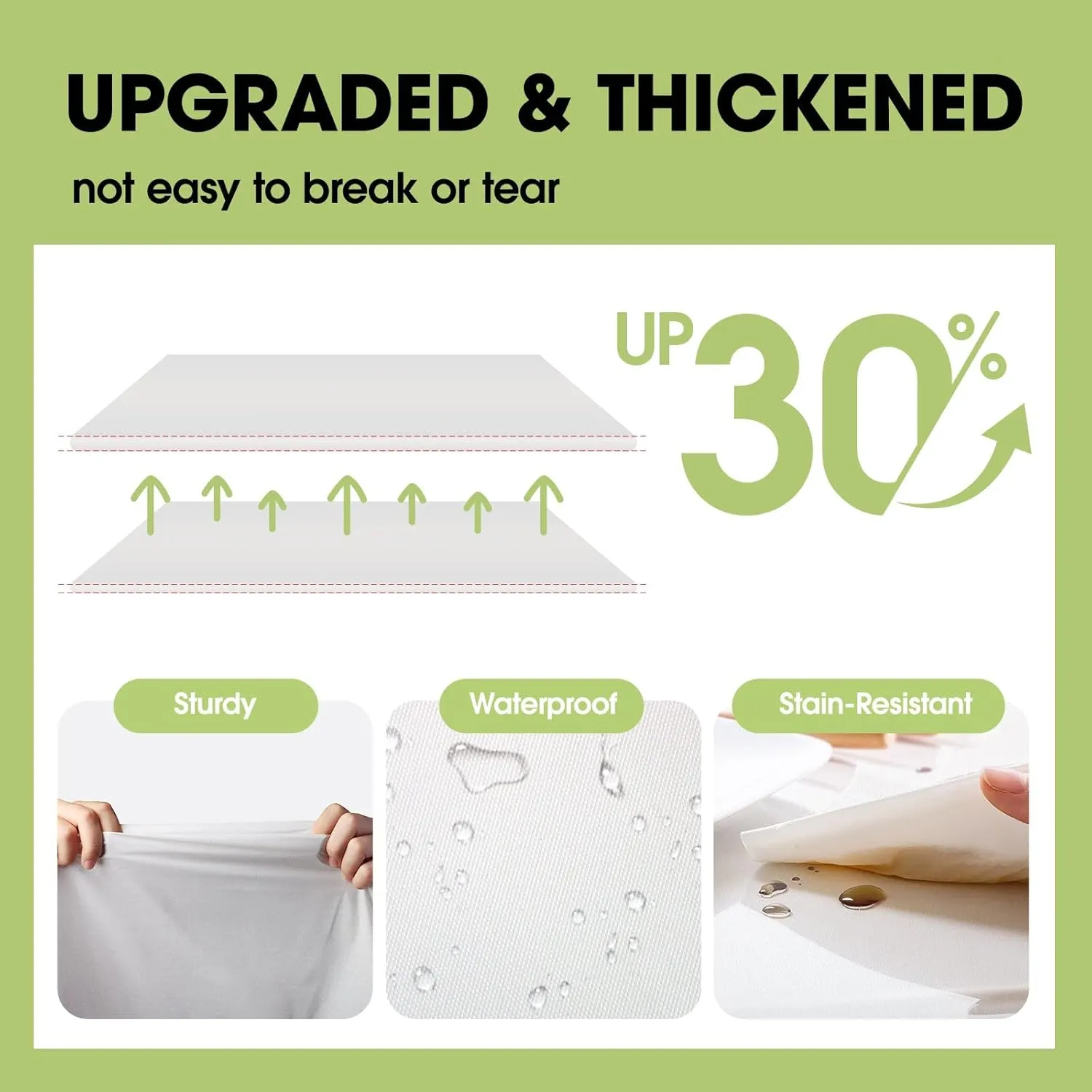 Pureegg Plastic Table Cloth Disposable 20 Pack, 84'' Round Table Cloths, Party, Picnic, Wedding, Decorative Tablecloths, Round, White Plastic Cover, Leakproof & Sturdy, White