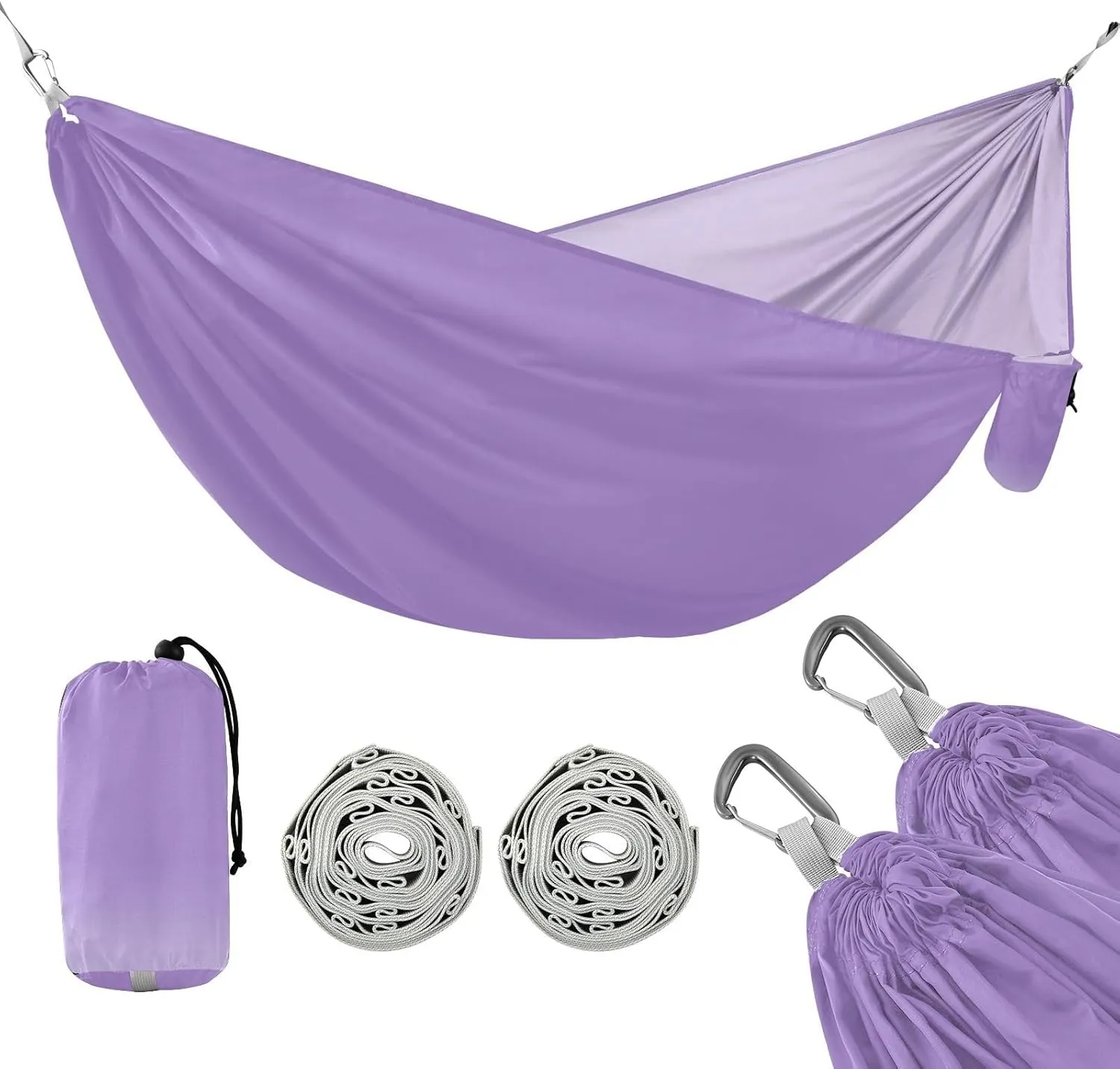 Purple Gradient 330lb Capacity Outdoor Hammocks Backyard Hammock for Patio Backyard Lounge Base Base para hamacas