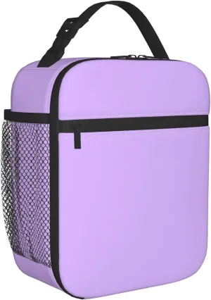 Purple Insulated Lunch Bags Lunch Box for Teens Men Women Adult Premium Thermal Tote Cooler with Side Pockets