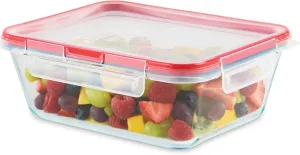 Pyrex Freshlock Glass Food Storage Container, Airtight & Leakproof Locking Lids, Freezer Dishwasher Microwave Safe, 8 Cup