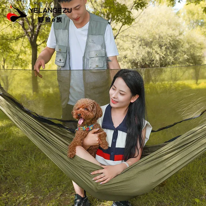 Quick-Opening Lightweight Hammock with Detachable Straps
