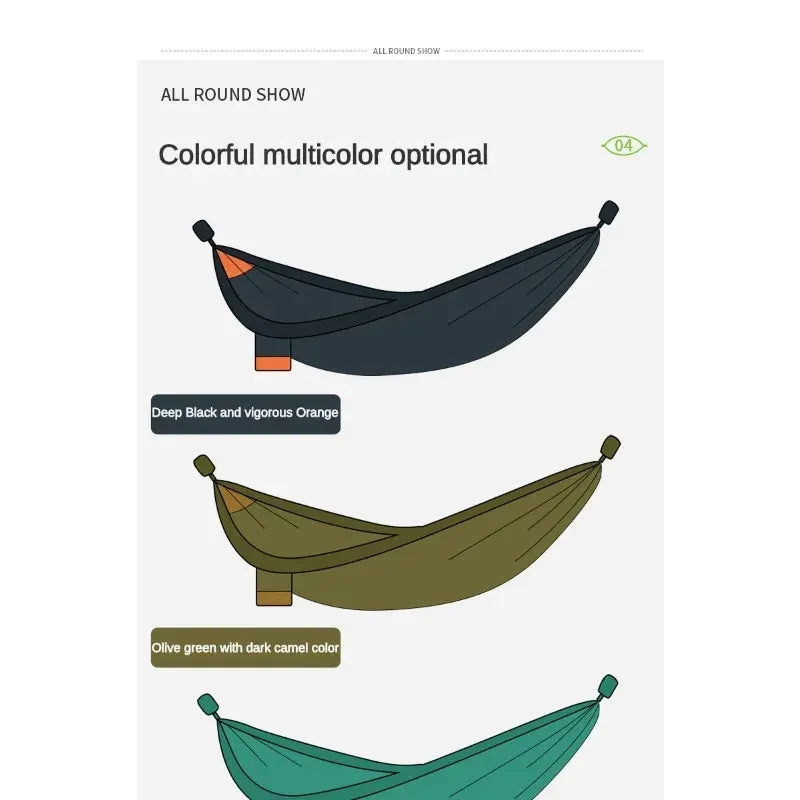 Quick-Opening Lightweight Hammock with Detachable Straps