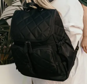 *Quilt Nappy Backpack - Black - OIOI