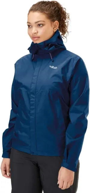Rab Women's Downpour Eco Waterproof Breathable Jacket for Hiking & Climbing