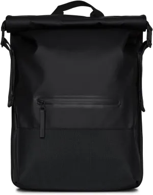 RAINS Trail Rolltop Backpack - Black