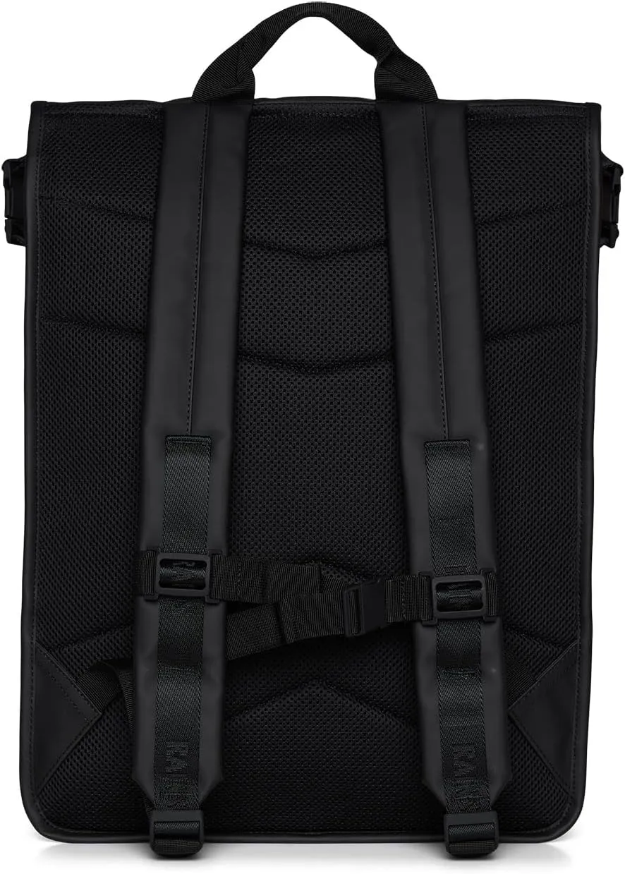RAINS Trail Rolltop Backpack - Black