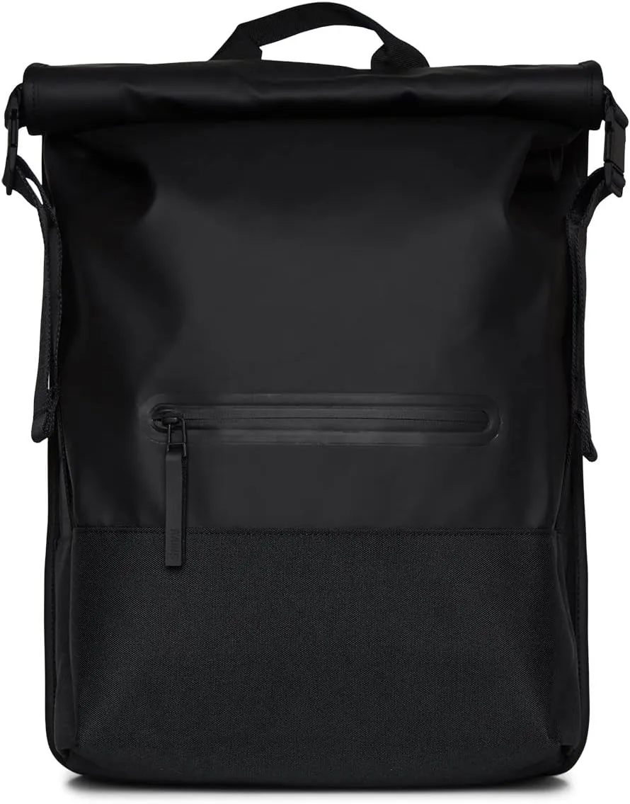 RAINS Trail Rolltop Backpack - Black