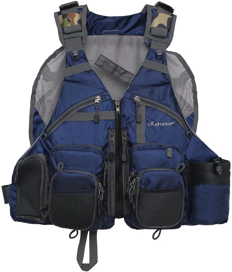 Raprance Fly Fishing Vest Backpack - Adjustable Lightweight and Quick-Dry, with 17 Pocketsfor Trout Bass Saltwate