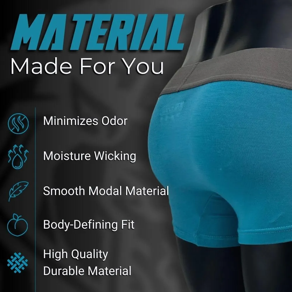 Real Men Bulge Enhancing Pouch Underwear for Men – 1, 3 and 6 Pack Set - Modal Boxer Briefs ABCD Pouch