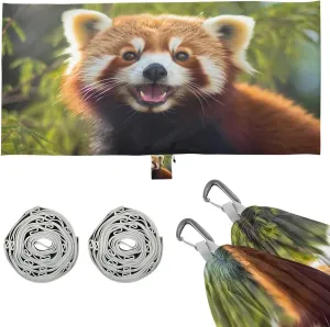 Red Panda Camping Hammock, 330 lbs with 2 Tree Straps, Carry Bag, Single Portable Hammock for Outdoor/Indoor, Hiking, Beach, Backpacking, Travel