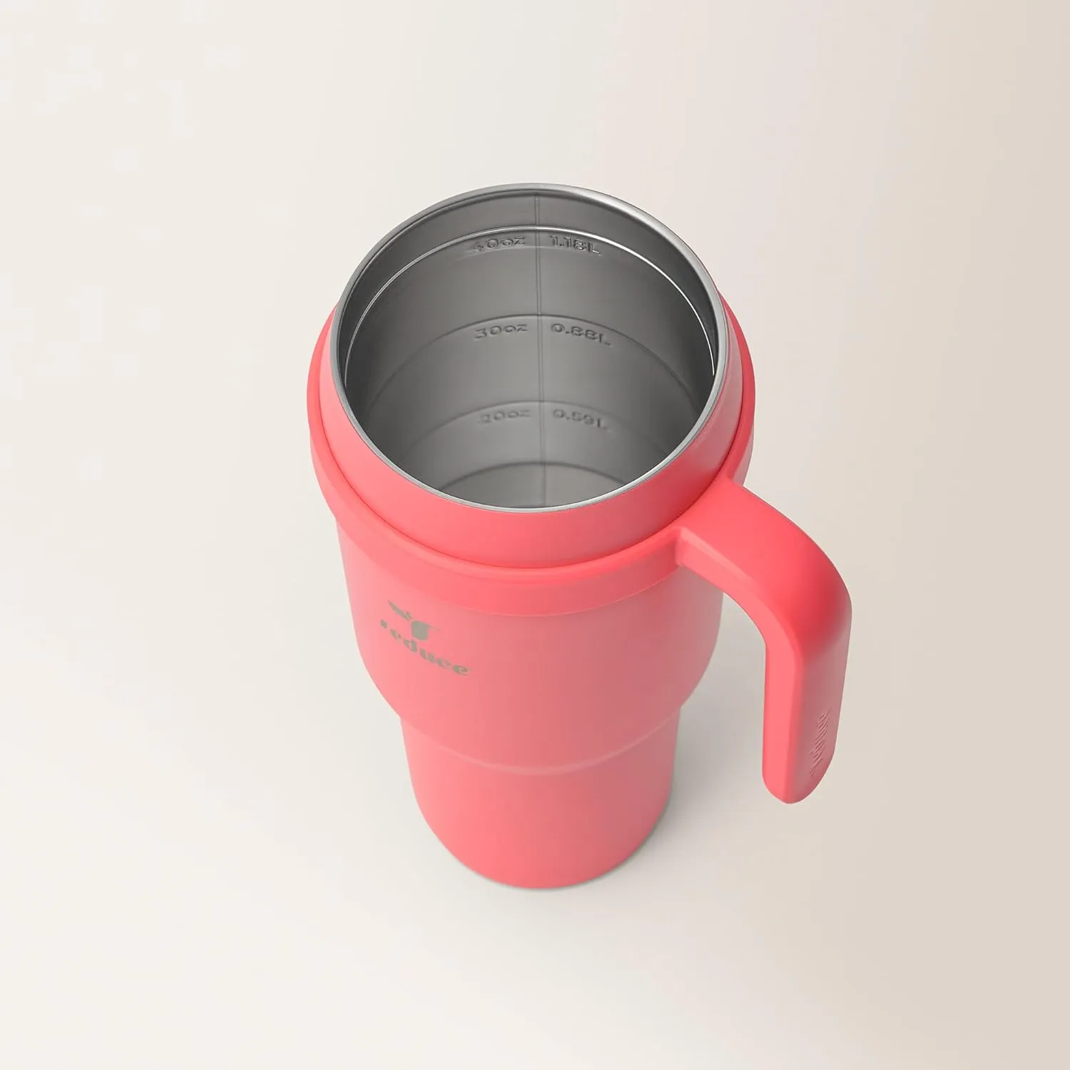 REDUCE 40 oz Stainless Steel Tumbler with Handle - Dual-Wall Vacuum Insulated Travel Mug, Sweat-Proof Lid & Reusable Straw - Keeps Drinks Cold for 24 Hrs, Fits Cupholders, Dishwasher Safe - Daiquiri