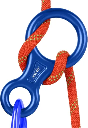Rescue Figure 8 Descender Climbing Gear Downhill Equipment 35KN/3500kg 7075 Aluminum Alloy Rigging Plate for Climbing Belaying and Rappeling Device