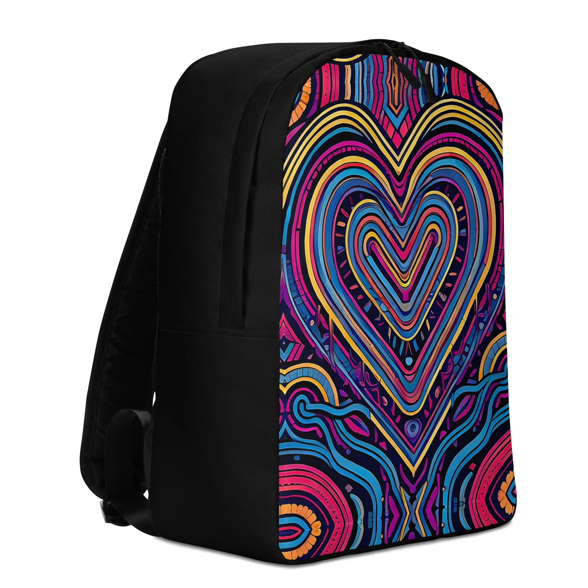 Retro Line Heart Minimalist Backpack