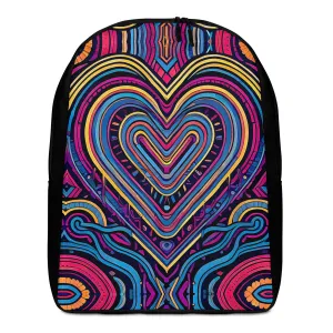 Retro Line Heart Minimalist Backpack