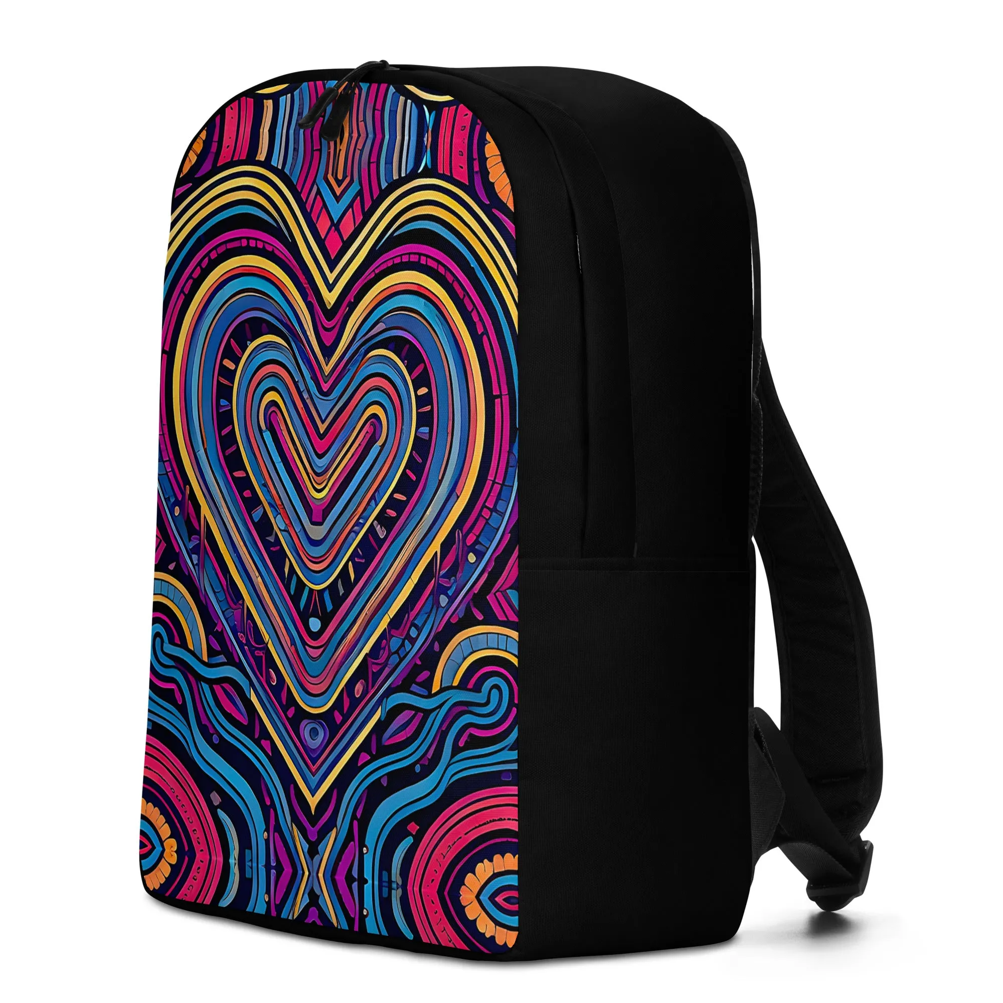 Retro Line Heart Minimalist Backpack