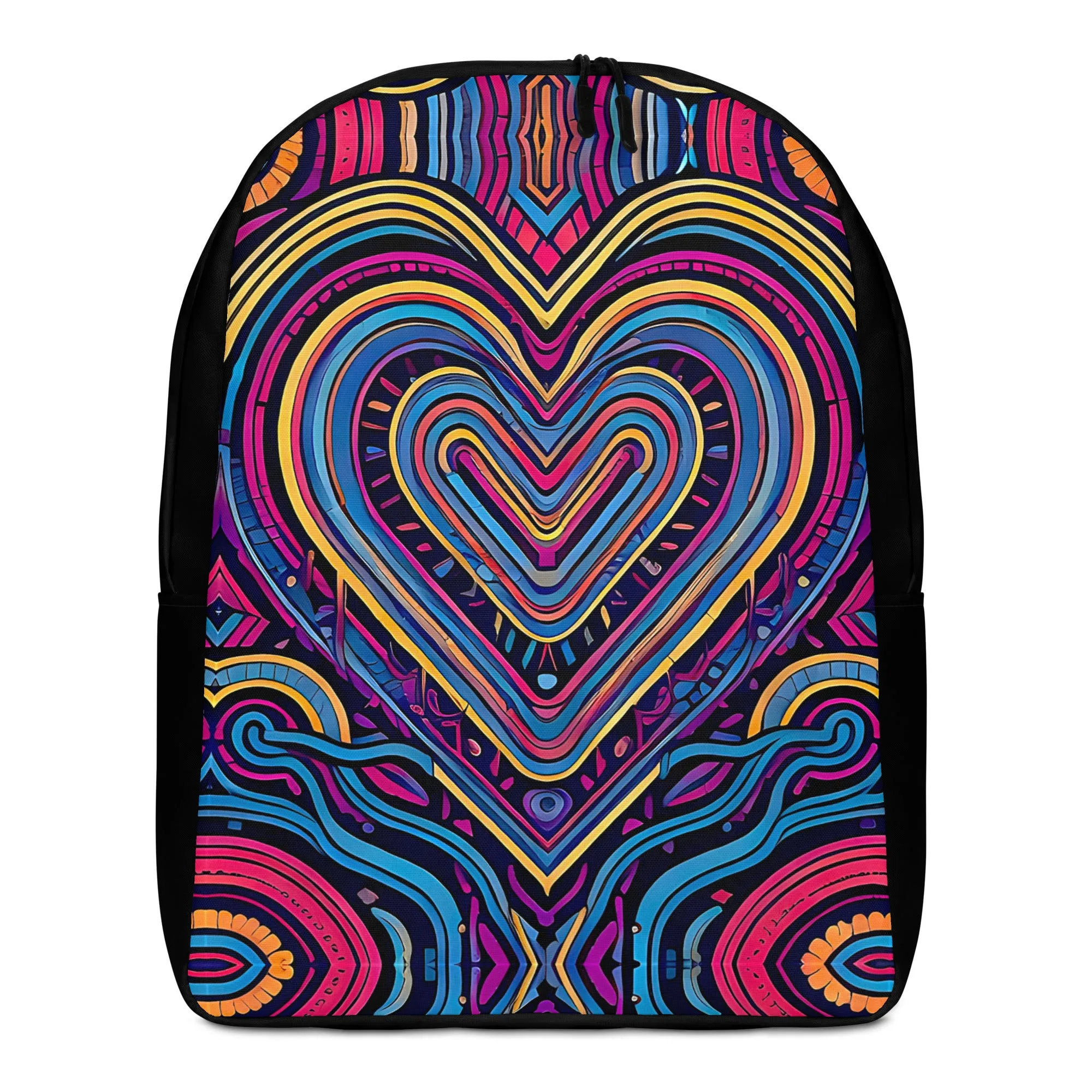 Retro Line Heart Minimalist Backpack