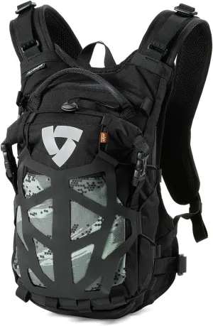 REV'IT! Arid 9 Liter H2O Adventure Off Road & Travel Backpack (Black/Camo Grey)