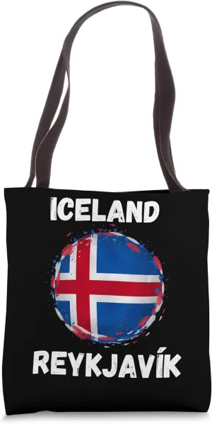 Reykjavik Iceland Vintage Icelander Flag Souvenirs Tote Bag