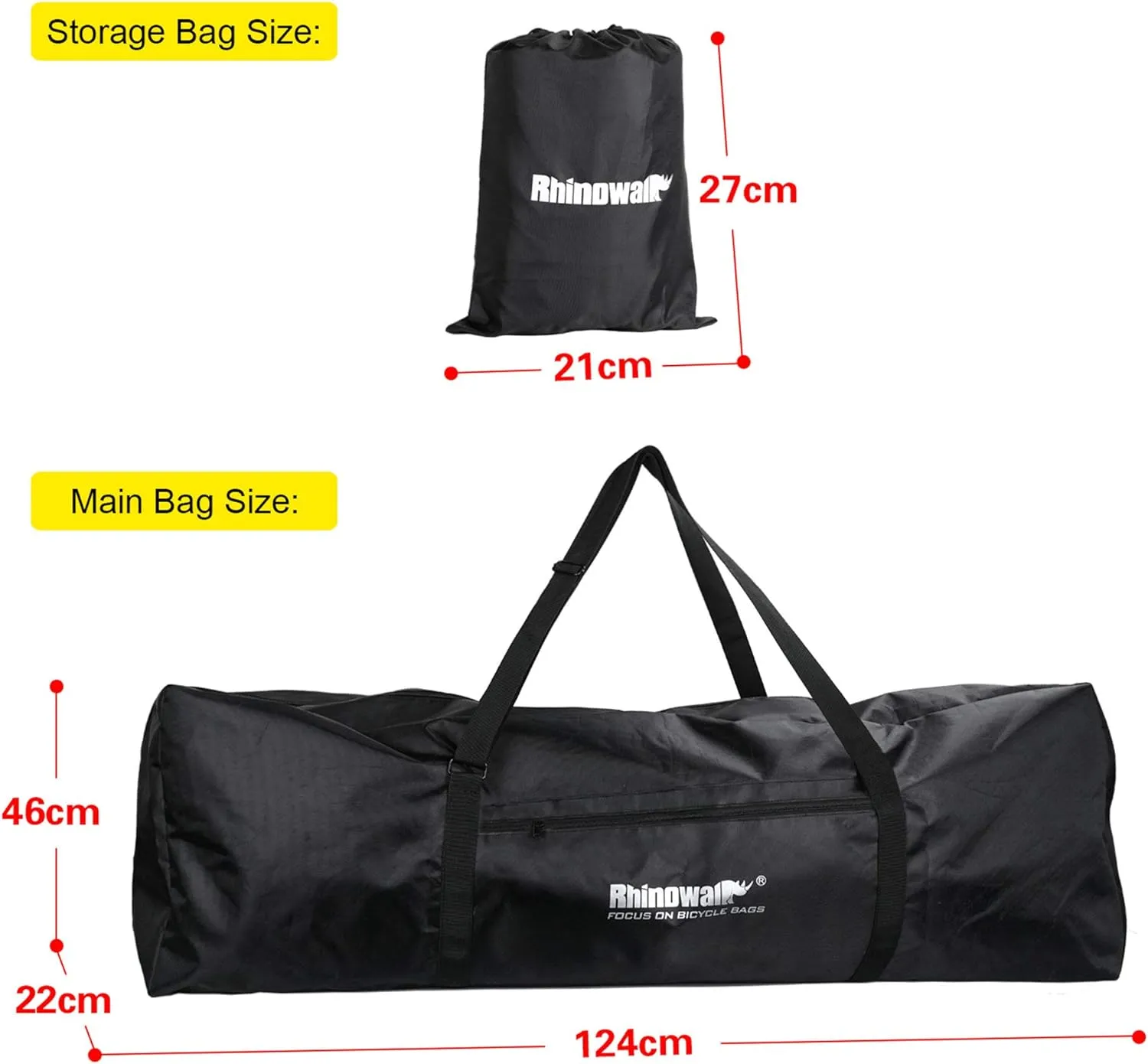 Rhinowalk Foldable E-scooter Carrying Bag Portable Electric Scooter Storage Bag Transport Case for Outdoor Travel Riding Commuting
