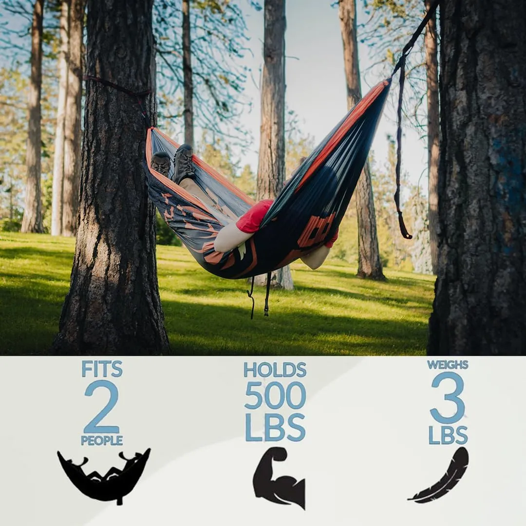 Rincon Official (Oregon State University) University College Hammock - Premium 210T Nylon, Spacious 112 x 74 inches (LxW) Double & Single Camping Hammock - Portable Gear for Students and Alumni