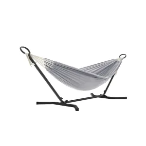 Rootz Hammock Set with Stand - Outdoor Swing - Relaxation Station - Cotton-Polyester Fabric - Stable Metal Frame - 300cm x 90cm x 95cm