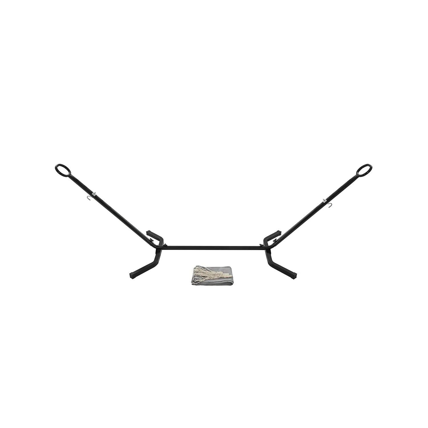 Rootz Hammock Set with Stand - Outdoor Swing - Relaxation Station - Cotton-Polyester Fabric - Stable Metal Frame - 300cm x 90cm x 95cm