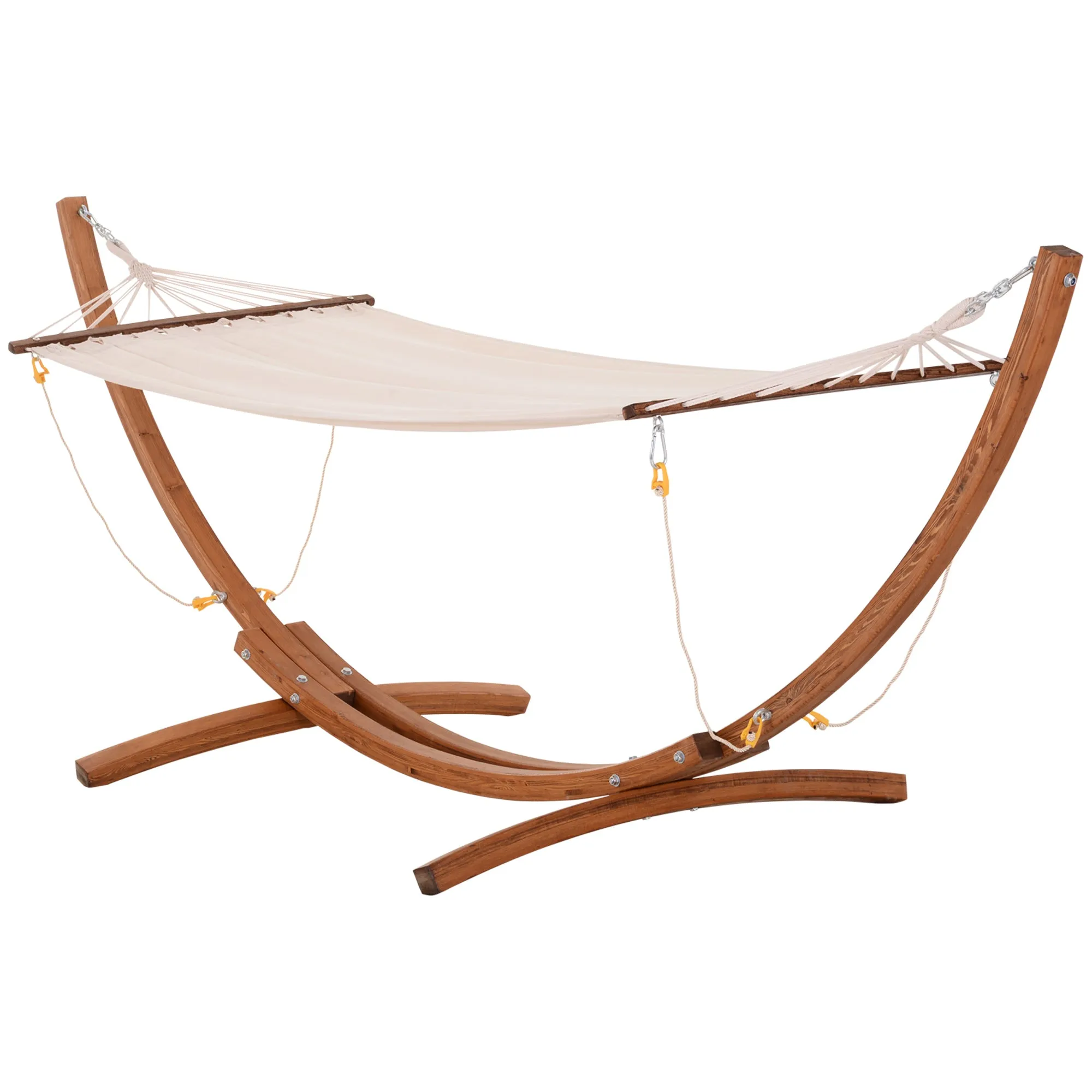 Rootz Wooden Hammock Frame - Outdoor Hammock Stand - Durable Pine Wood - Weatherproof Stability - 325cm x 118cm x 120cm