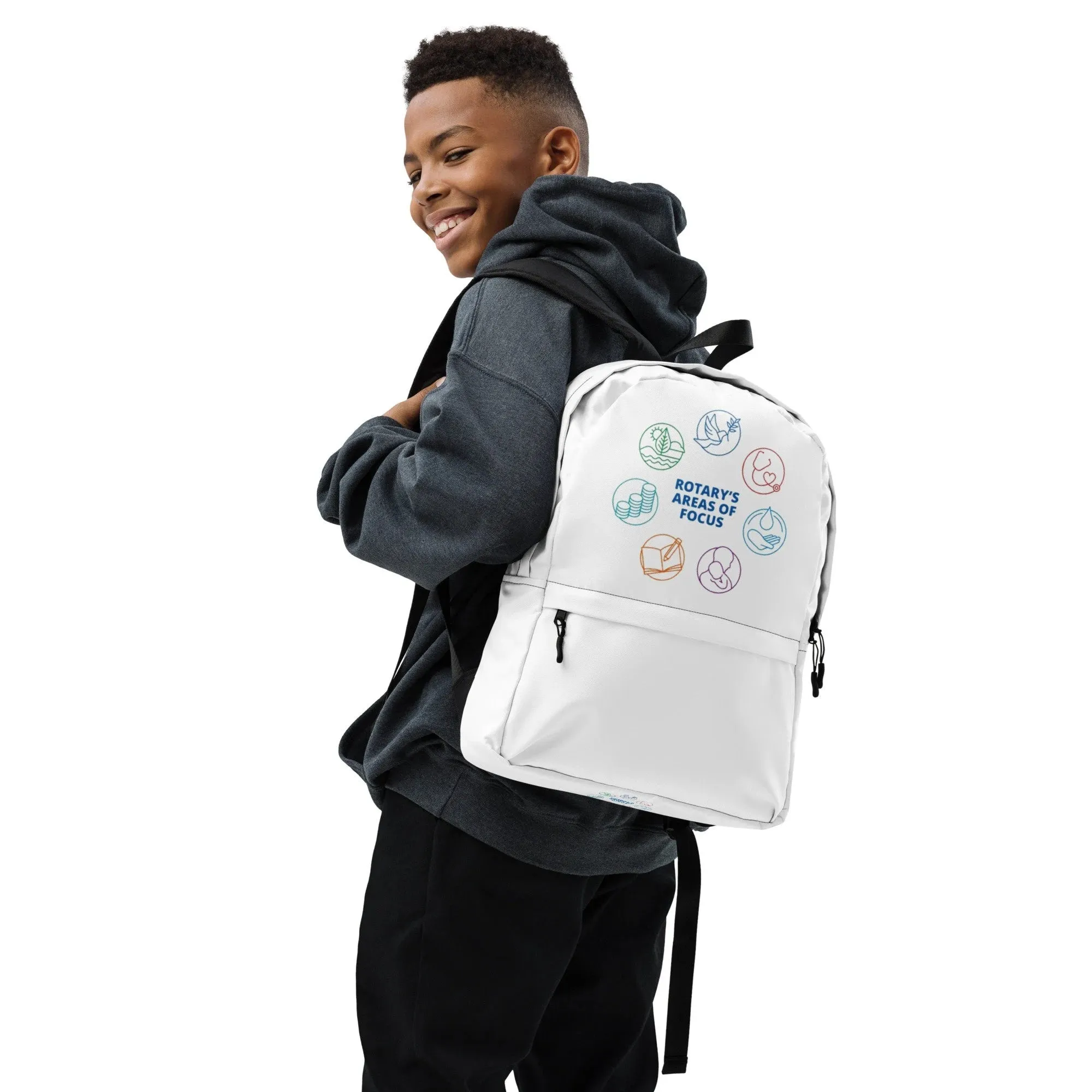 Rotary Club Backpack | Custom Unisex Backpack for Travel, School, and Sports | Personalized Rotary Club Merchandise