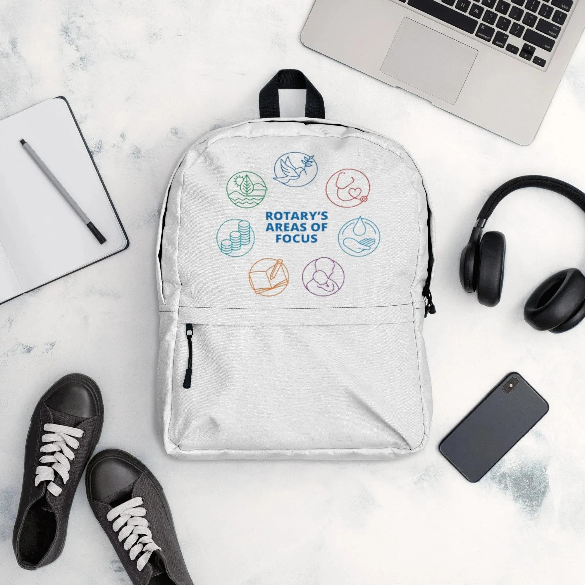 Rotary Club Backpack | Custom Unisex Backpack for Travel, School, and Sports | Personalized Rotary Club Merchandise