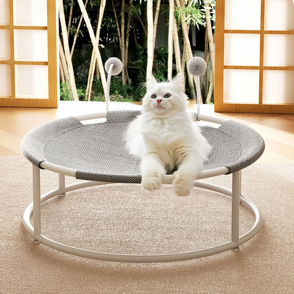 Round Hammock-Style Elevated Cat Bed