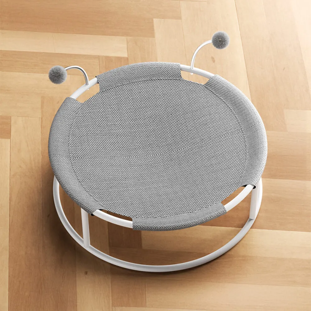 Round Hammock-Style Elevated Cat Bed