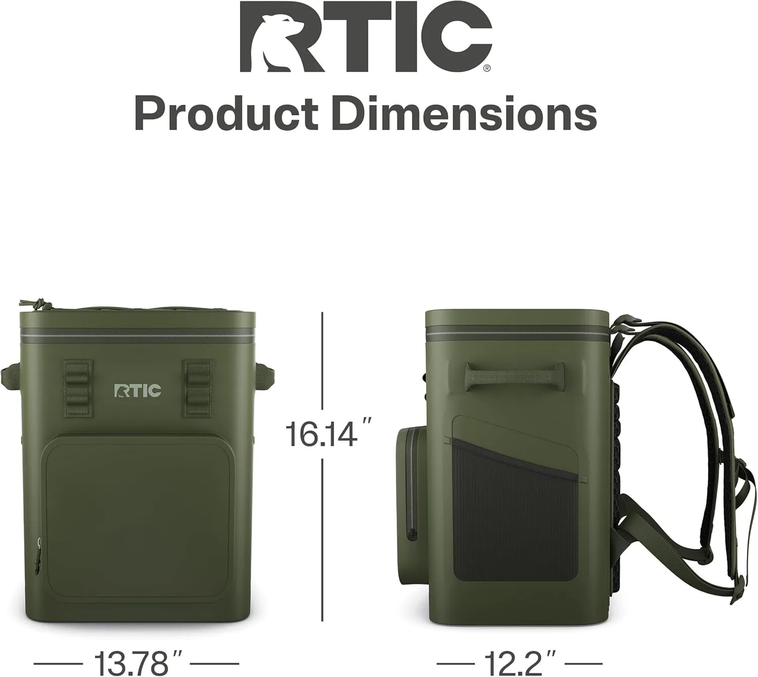 RTIC 24 Can Ultra-Tough Backpack Cooler, Insulated, Waterproof, Leak Proof, Portable Floating Bag for Beverage, Drink, Lunch, Outdoor, Beach, Car, Camping, Picnic, Fishing, Boat