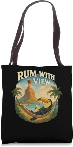 Rum With View Toucan Hammock Island Vibes Tote Bag