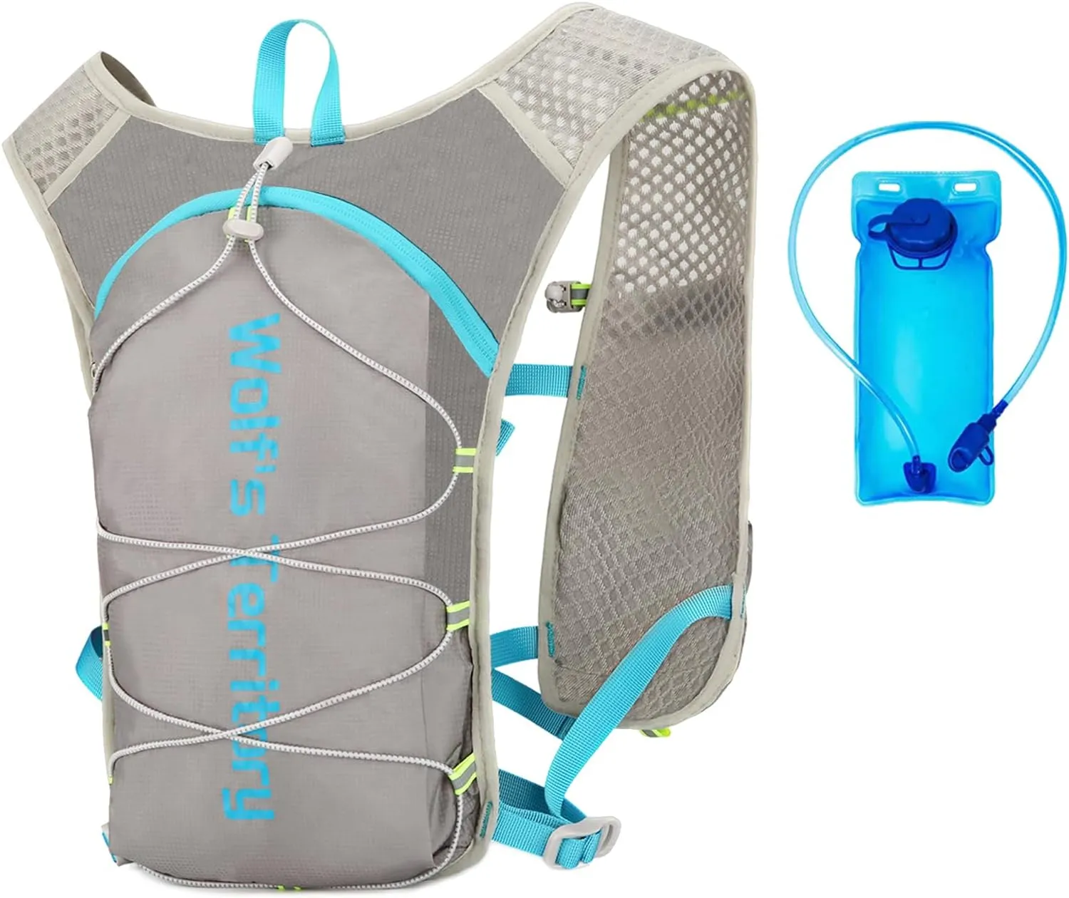 Running Hydration Vest Backpack, Lightweight Water Backpack with 2*2L Leakproof Hydration Bladder 2*Wrist Brace 1*Head Band, Hydration Backpack Running Vest for Hiking Biking Running for Women Men