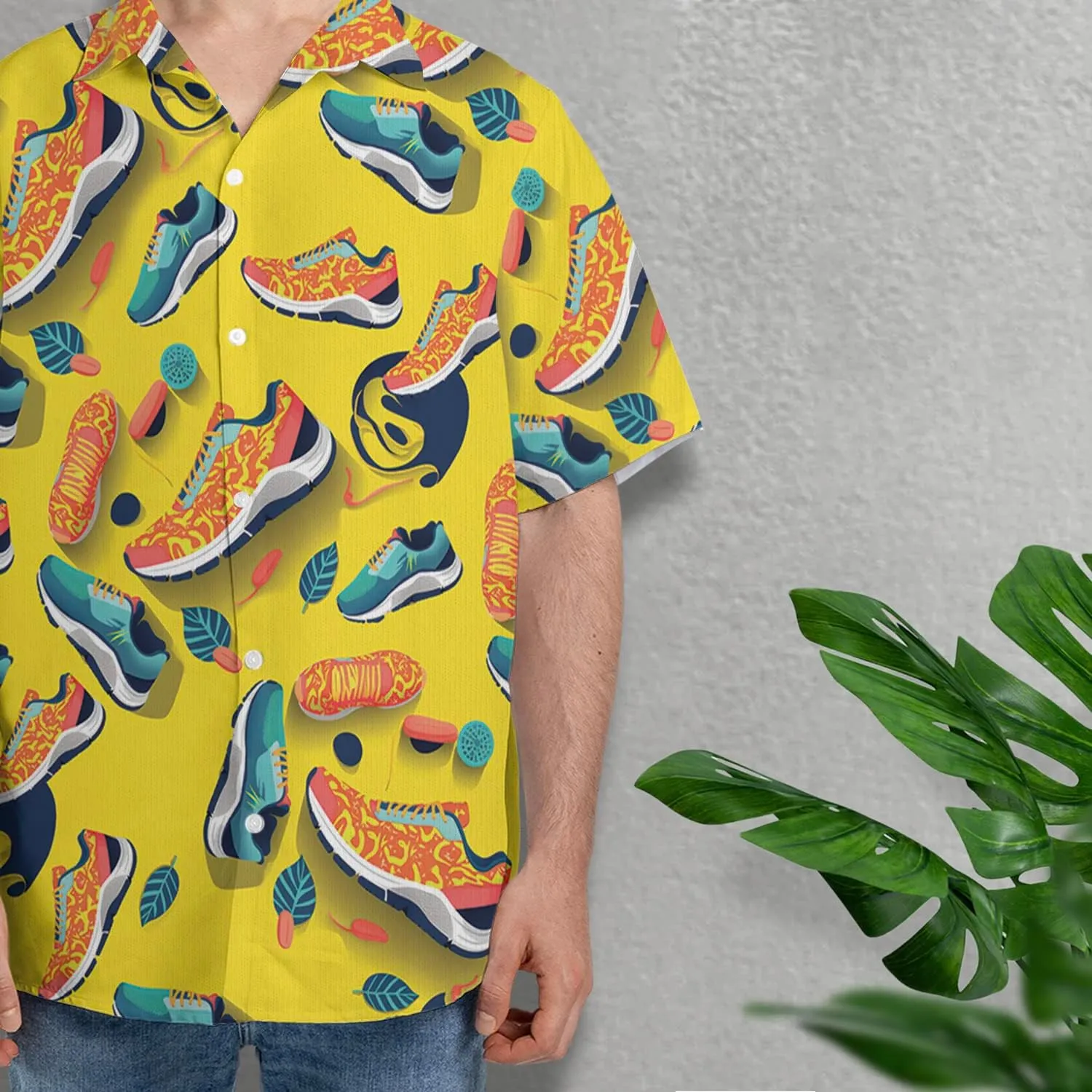Running Marathon Hawaiian Shirts for Men - Runner Button Down Mens Hawaiian Shirts Short Sleeve Luau Beach Shirt Series 26